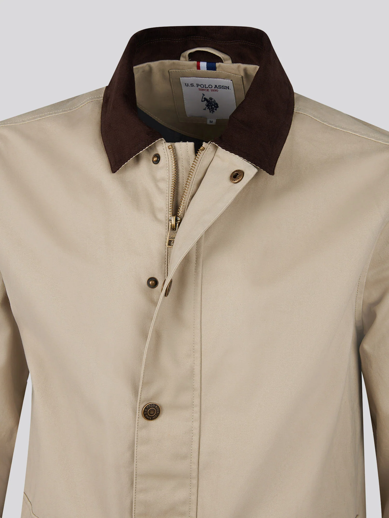 Mens Textured Collared Jacket Trench Coat - Image 4