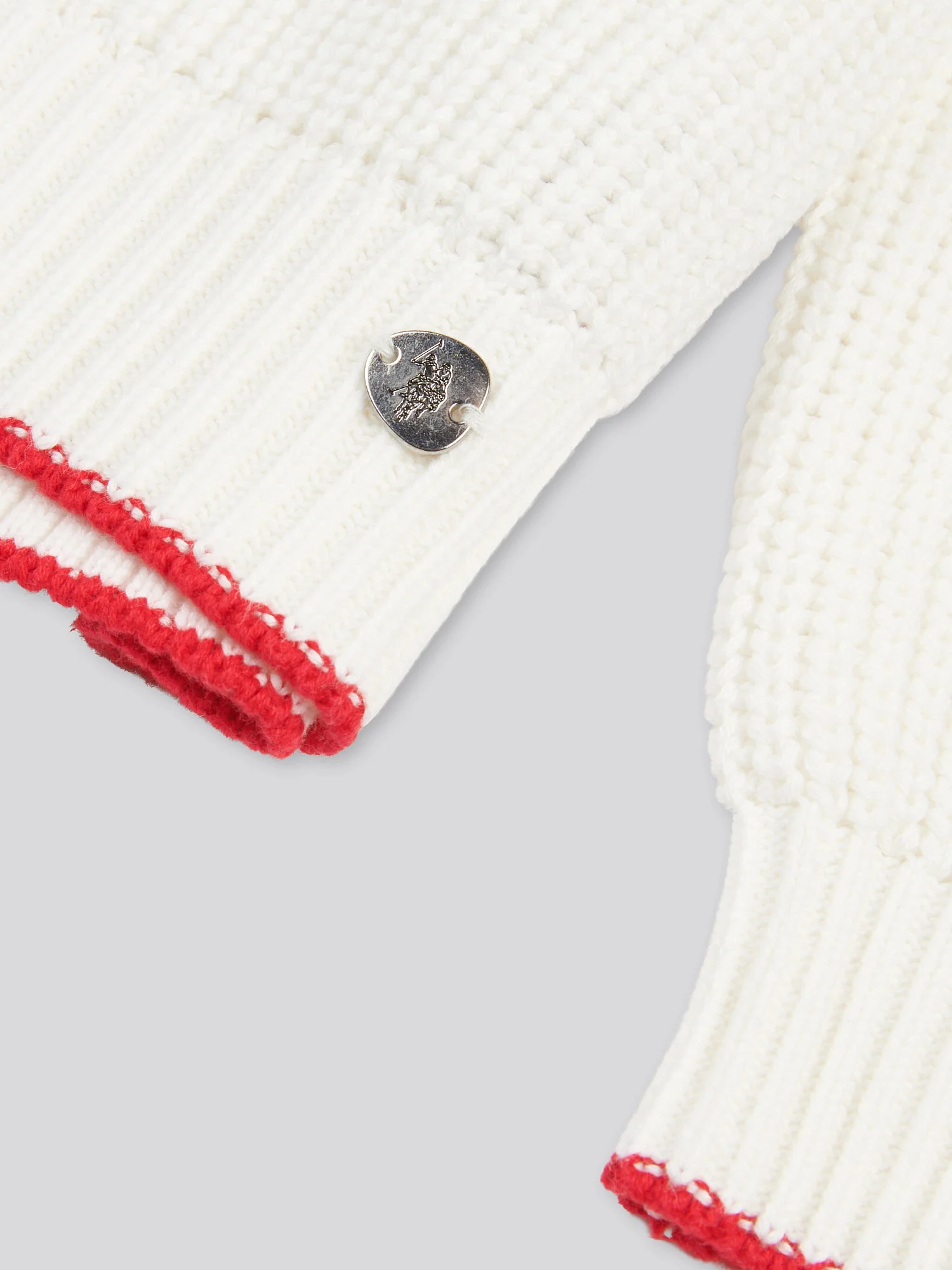 Womens Braid Cable Cricket Jumper in Marshmallow - Image 7