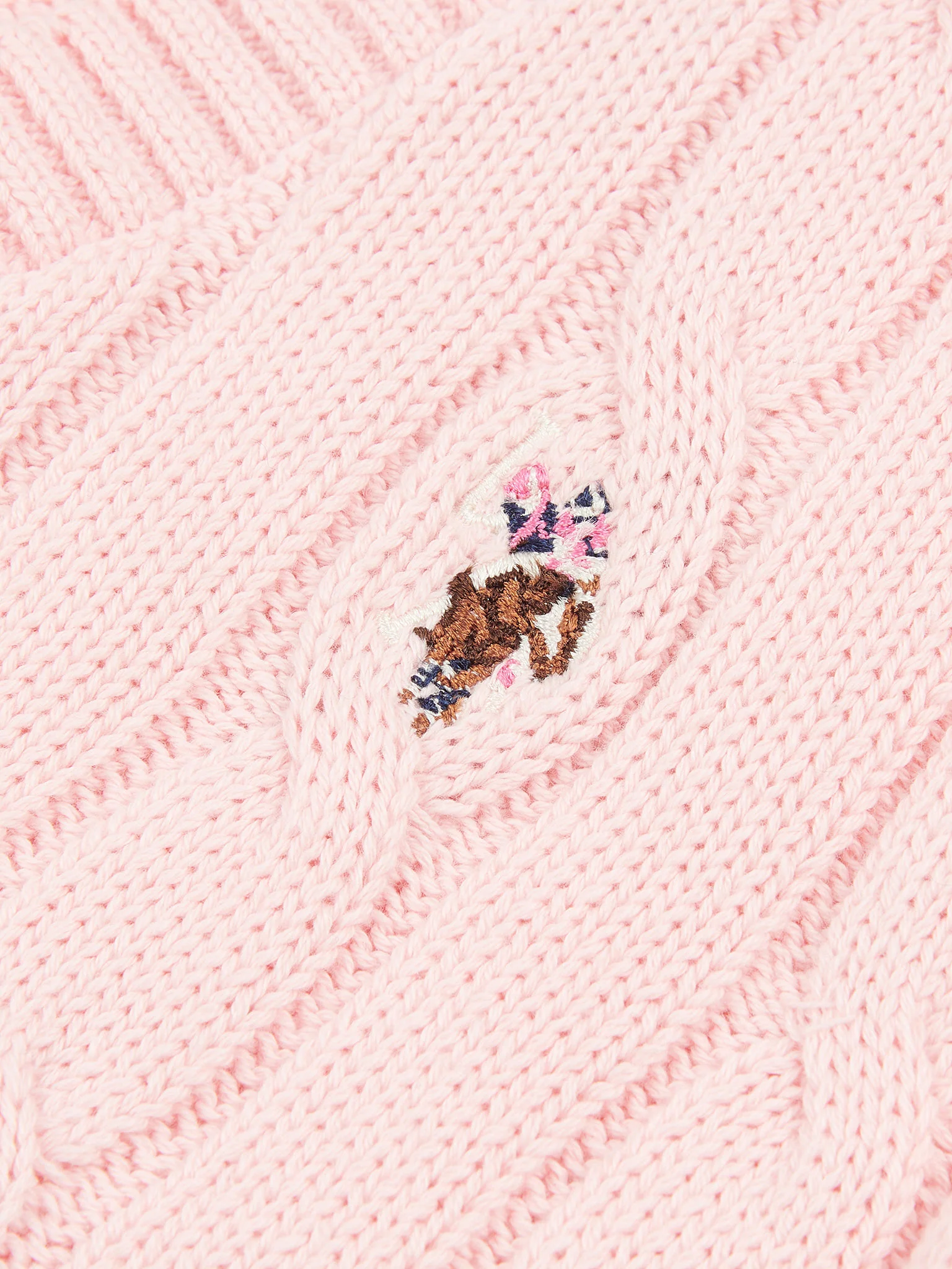 Womens Cable Knit Cardigan Crystal Rose - Image 7