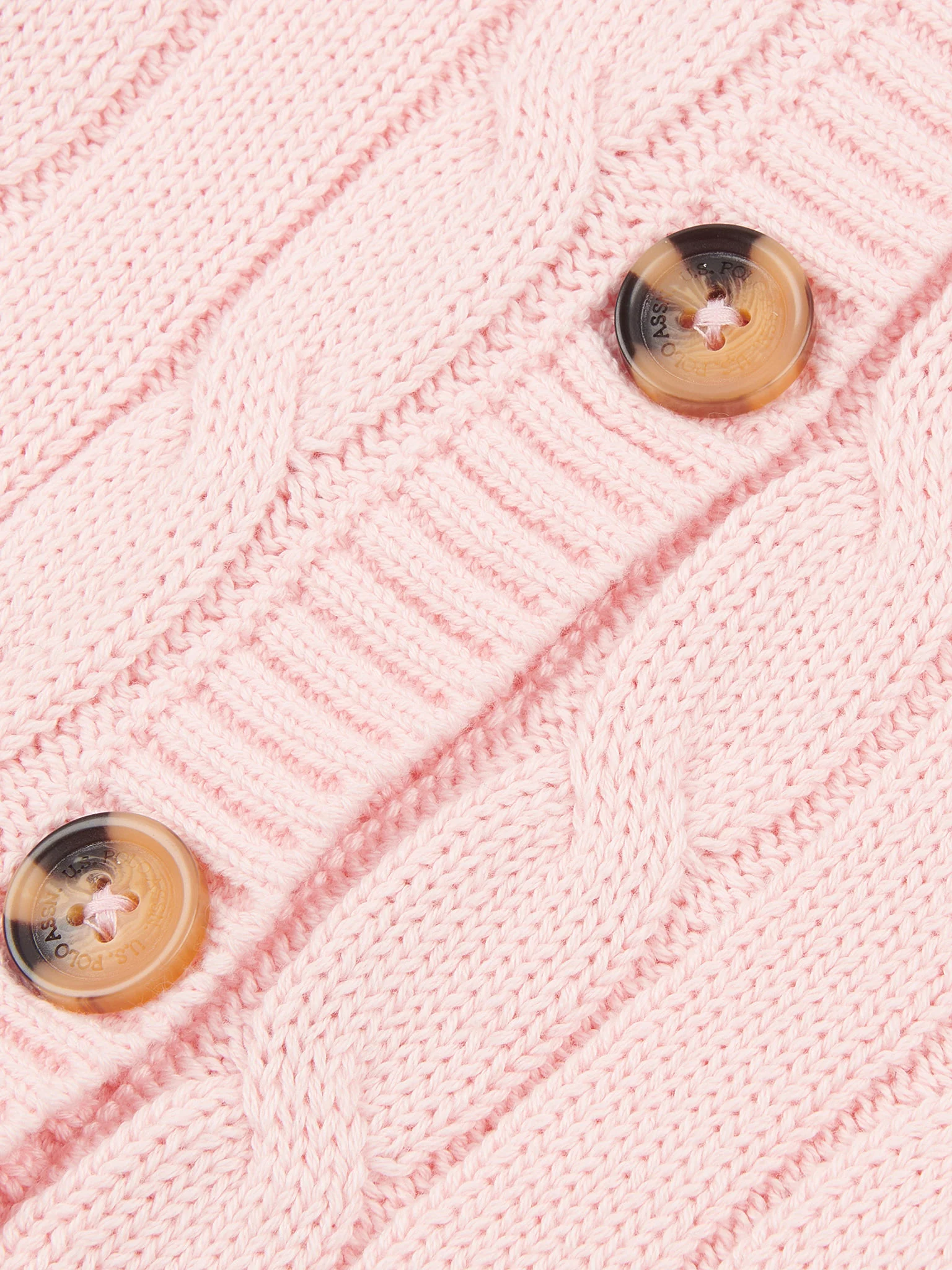 Womens Cable Knit Cardigan Crystal Rose - Image 8
