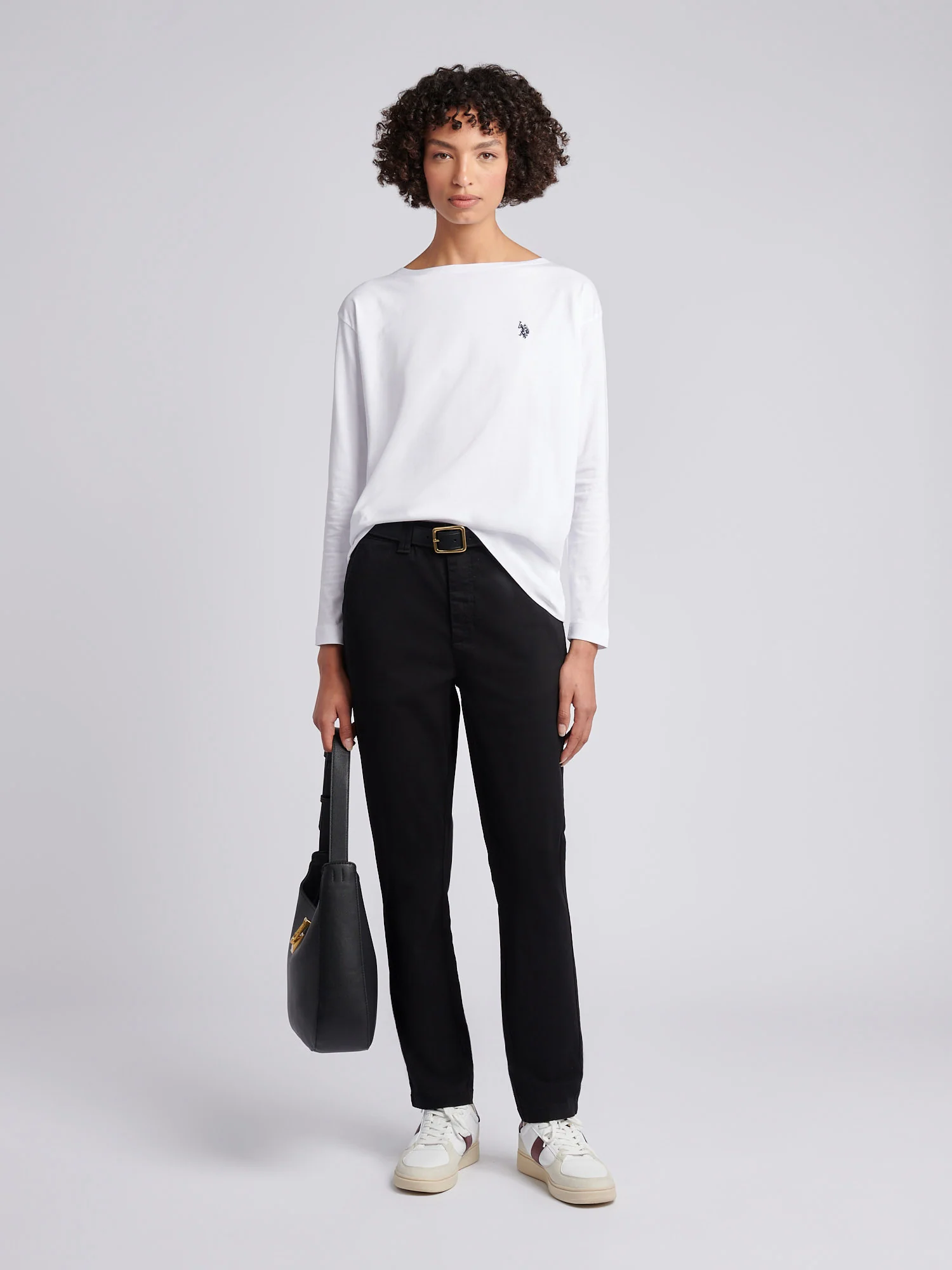 Womens Chino Trousers Black - Image 3