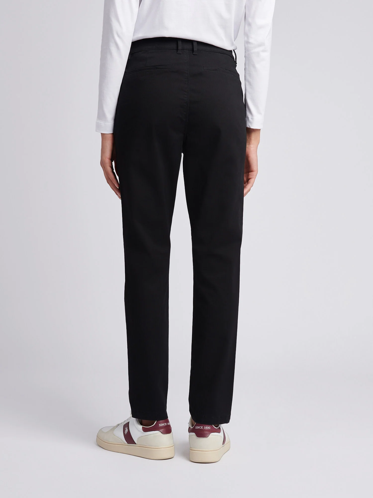 Womens Chino Trousers Black - Image 4