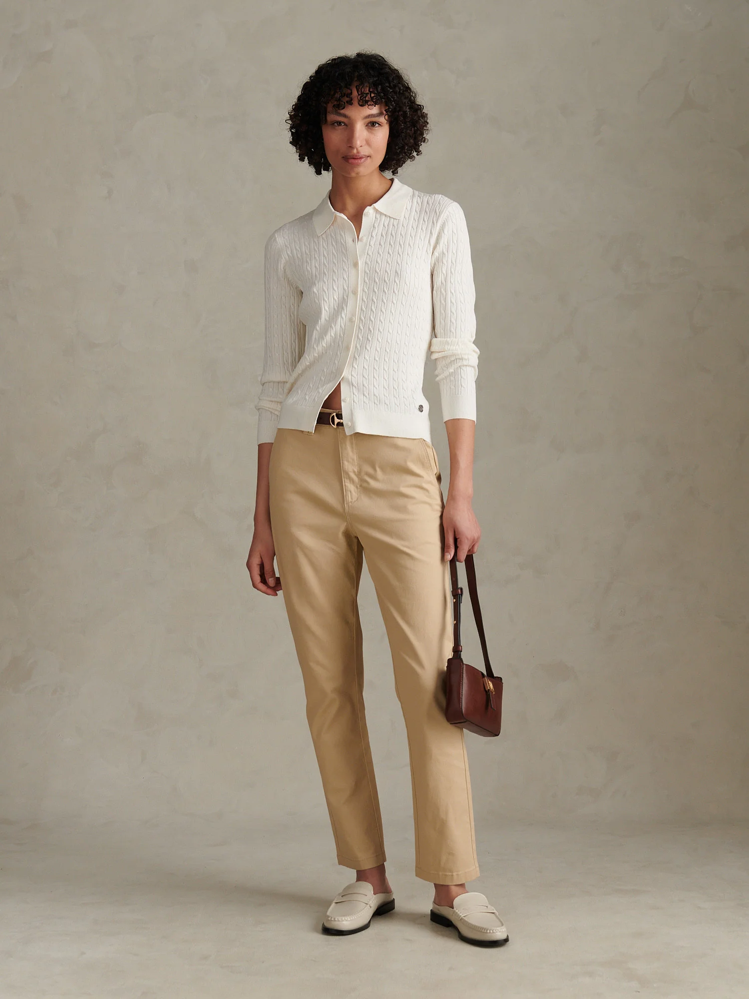 Womens Chino Trousers Irish Cream - Image 3