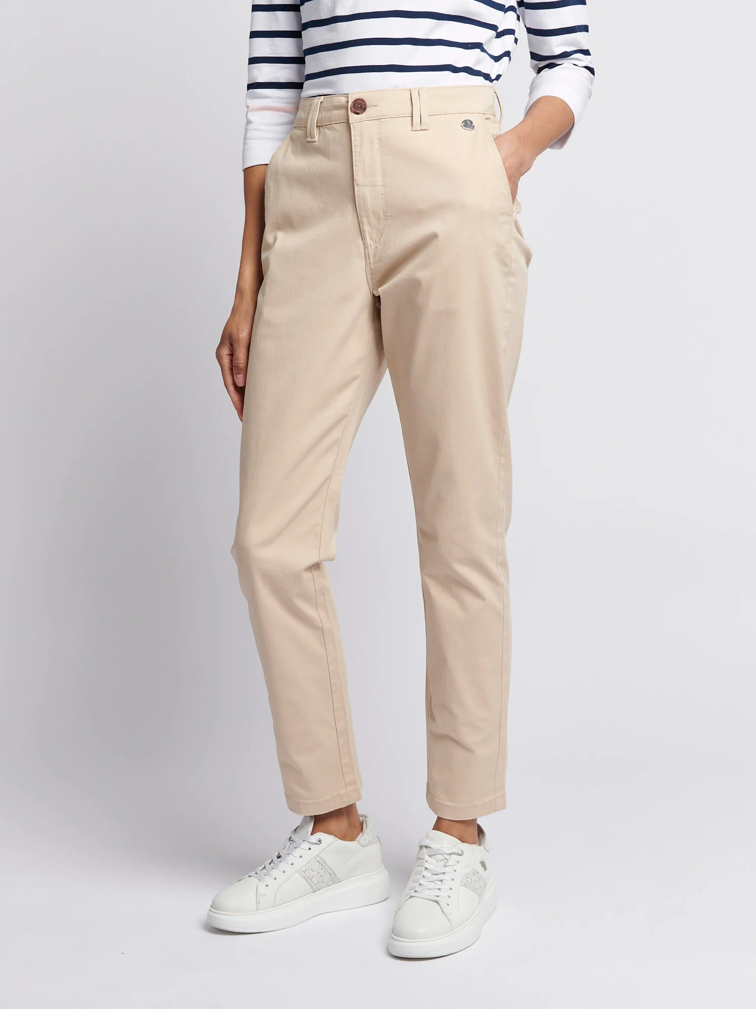 Womens Chino Trousers Smoke Gray