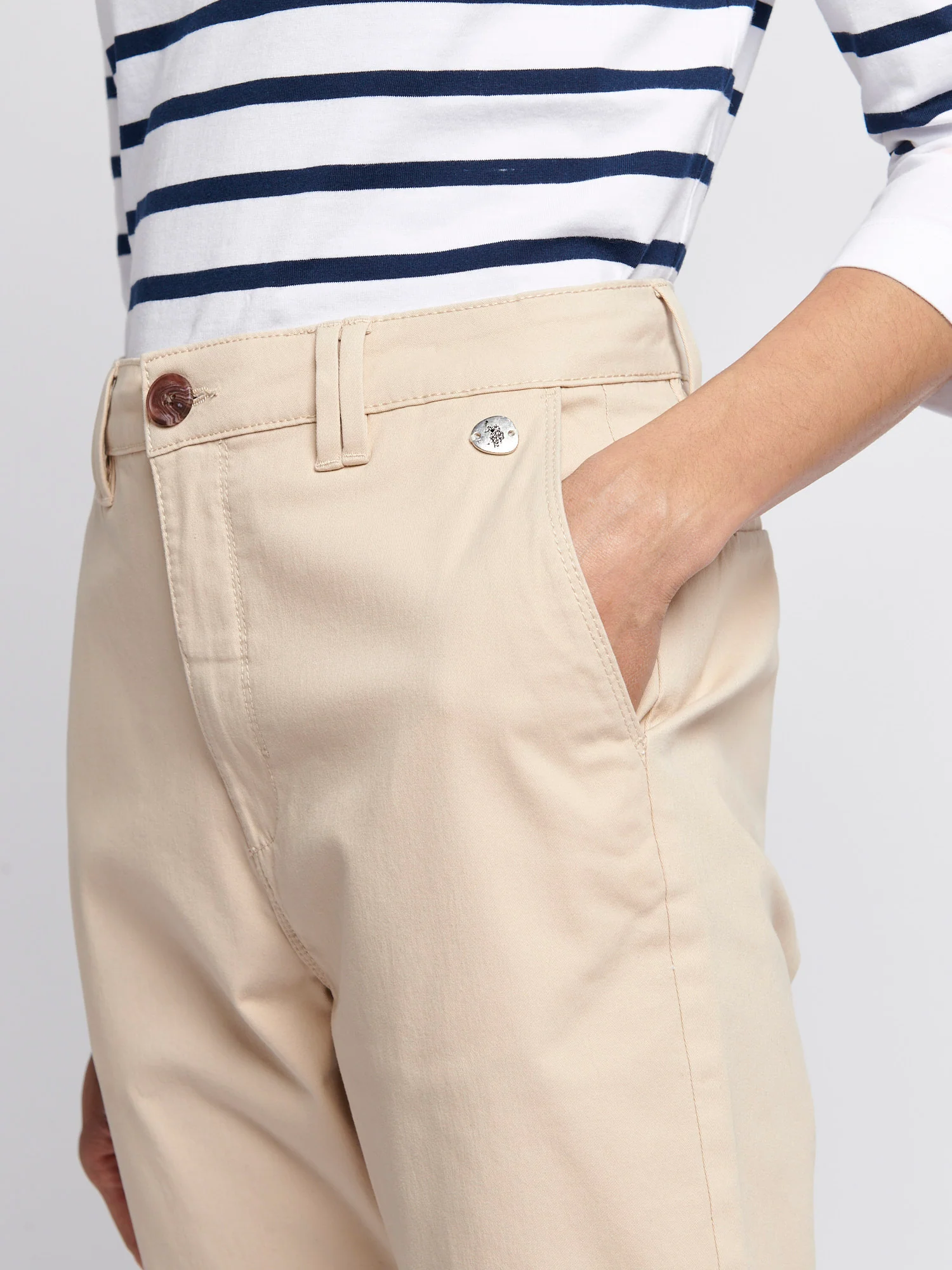Womens Chino Trousers Smoke Gray - Image 2