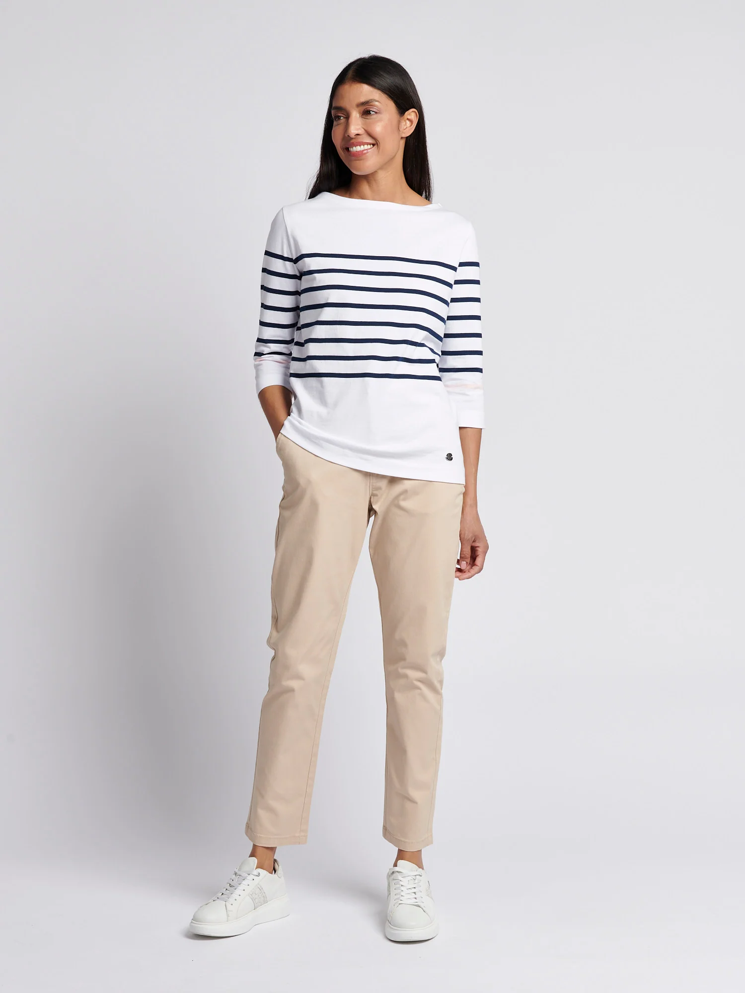 Womens Chino Trousers Smoke Gray - Image 3