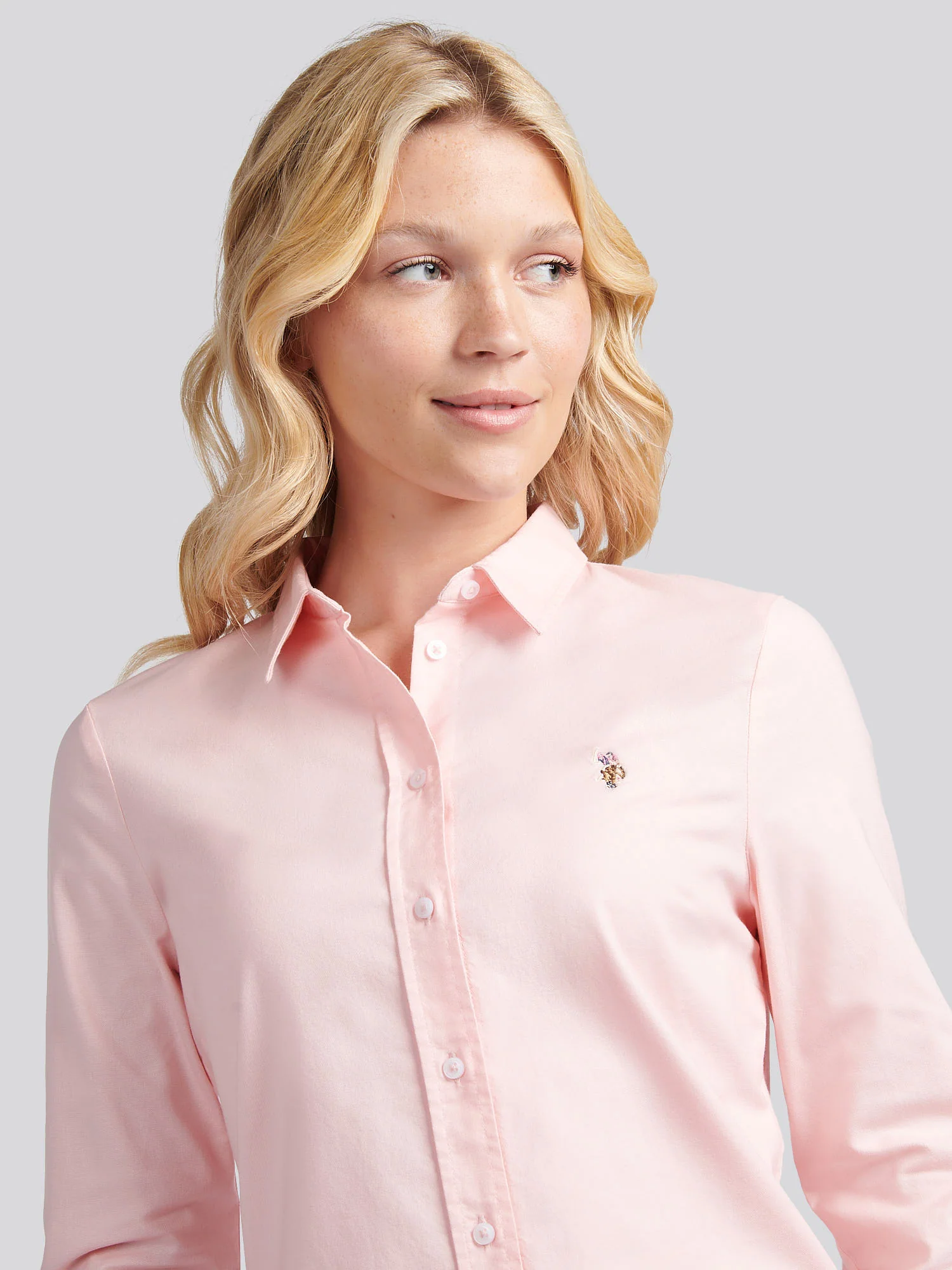 Womens Classic Fit Poplin Shirt Crystal Rose - Image 2