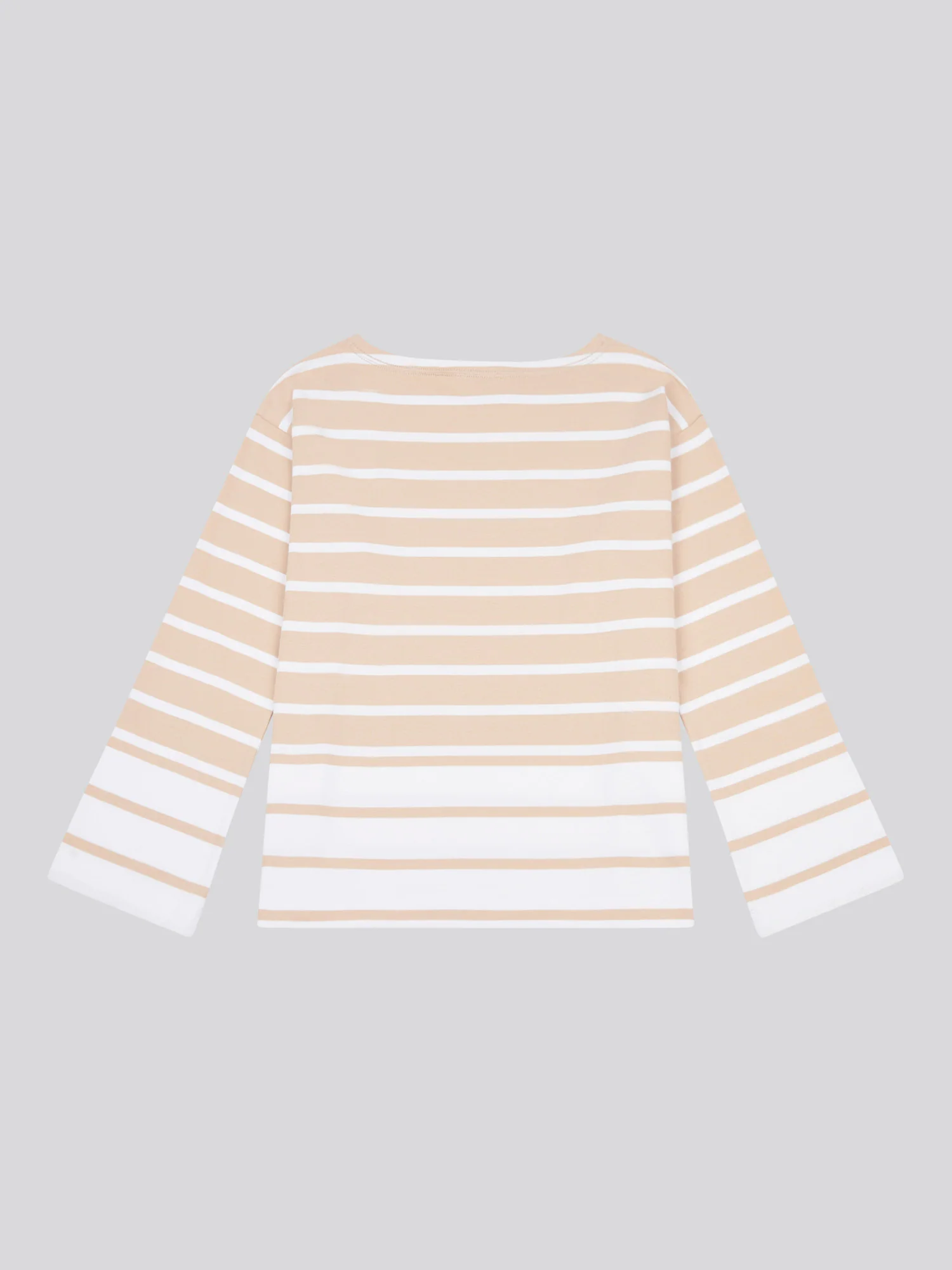 Womens Block Stripe Long Sleeve T-Shirt in Smoke Gray - Image 7