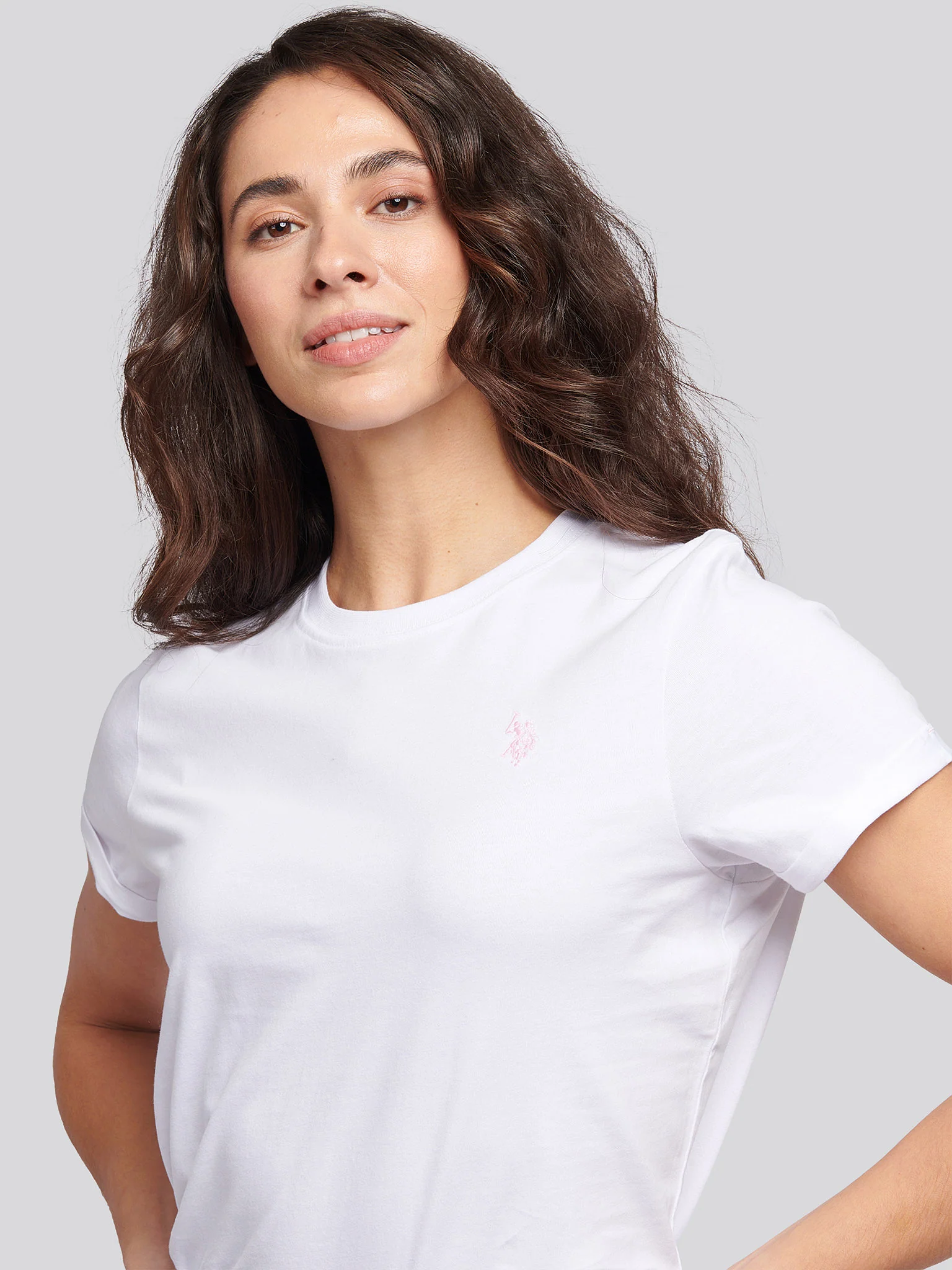 Womens Crew Neck T-Shirt Bright White - Image 4