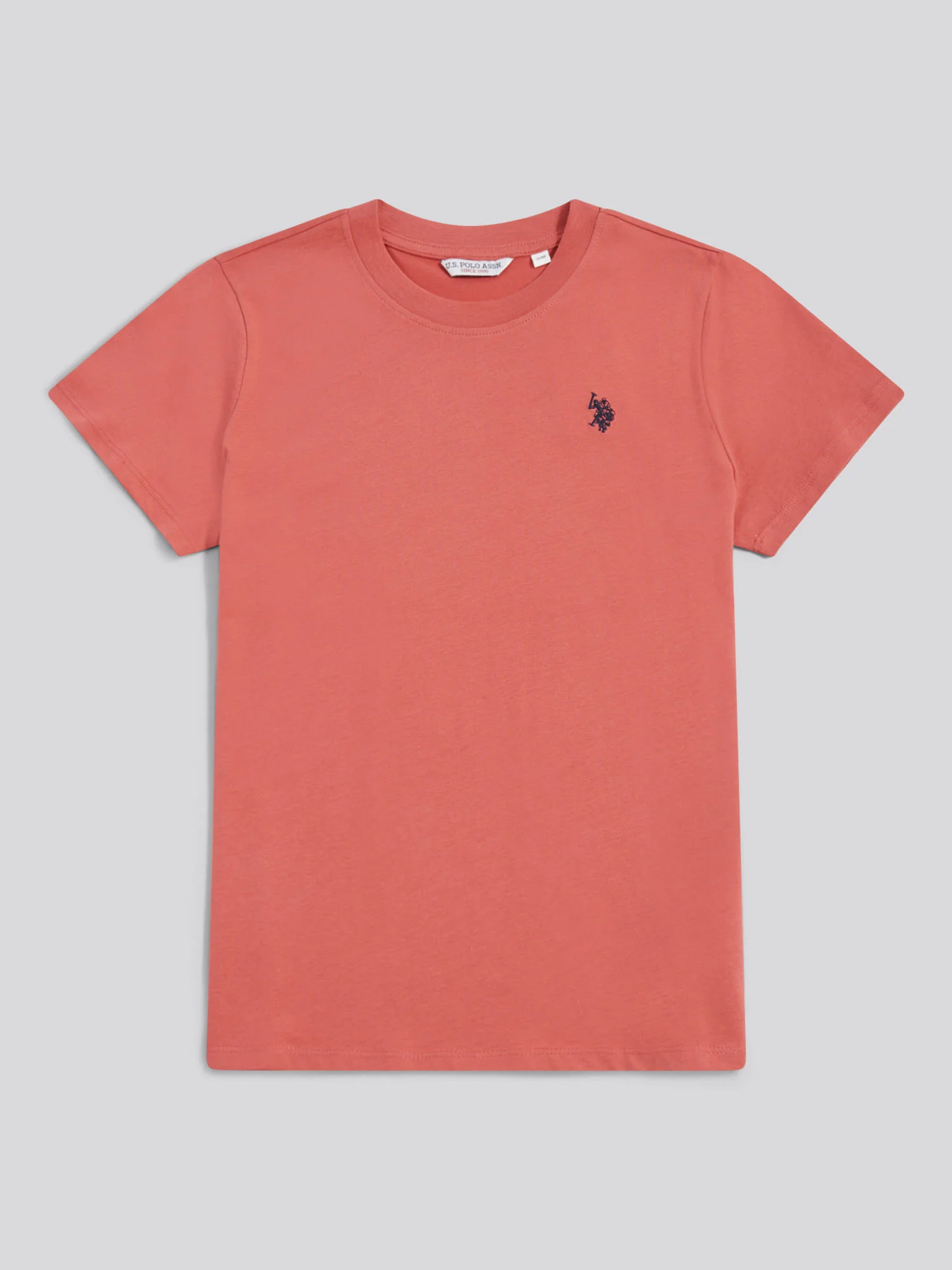 Womens Crew Neck T-Shirt Mineral Red - Image 5