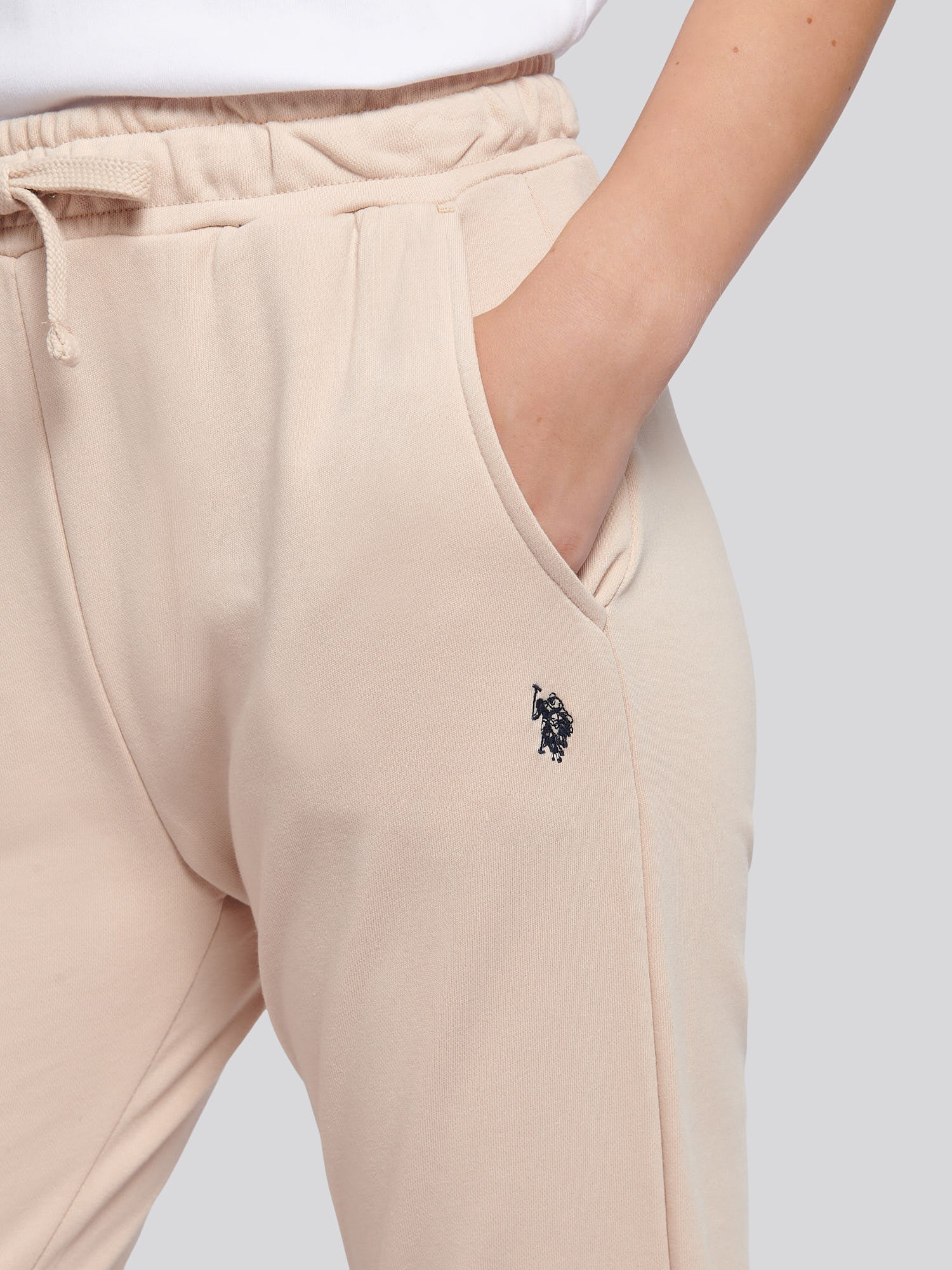 Womens Double Horsemen Roll Cuff Jogger in Smoke Gray - Image 2