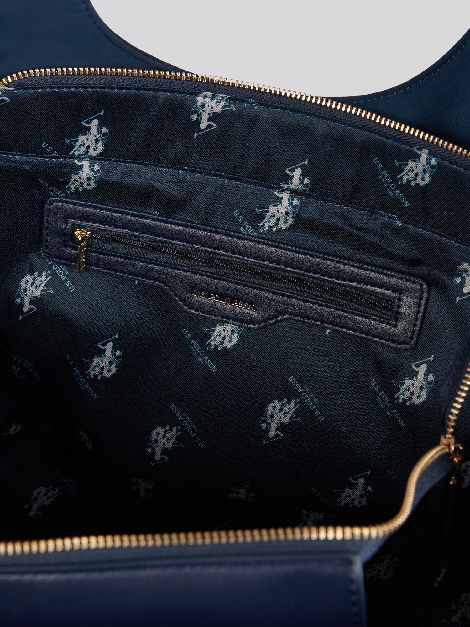 U.S. Polo Assn. Womens Houston Large Double Handle Bag Navy - Image 5