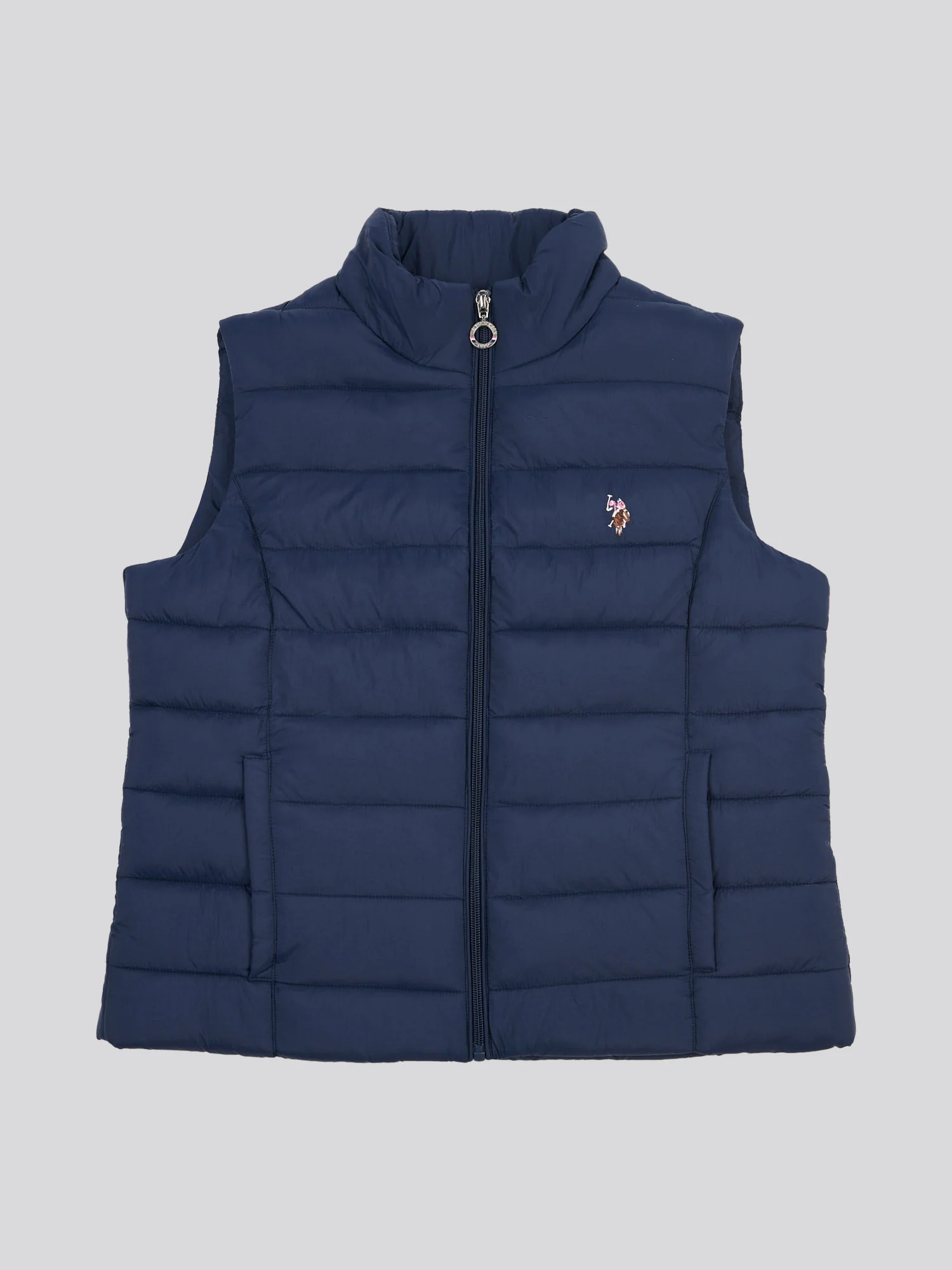 Womens Lightweight Puffer Gilet in Navy Iris - Image 5