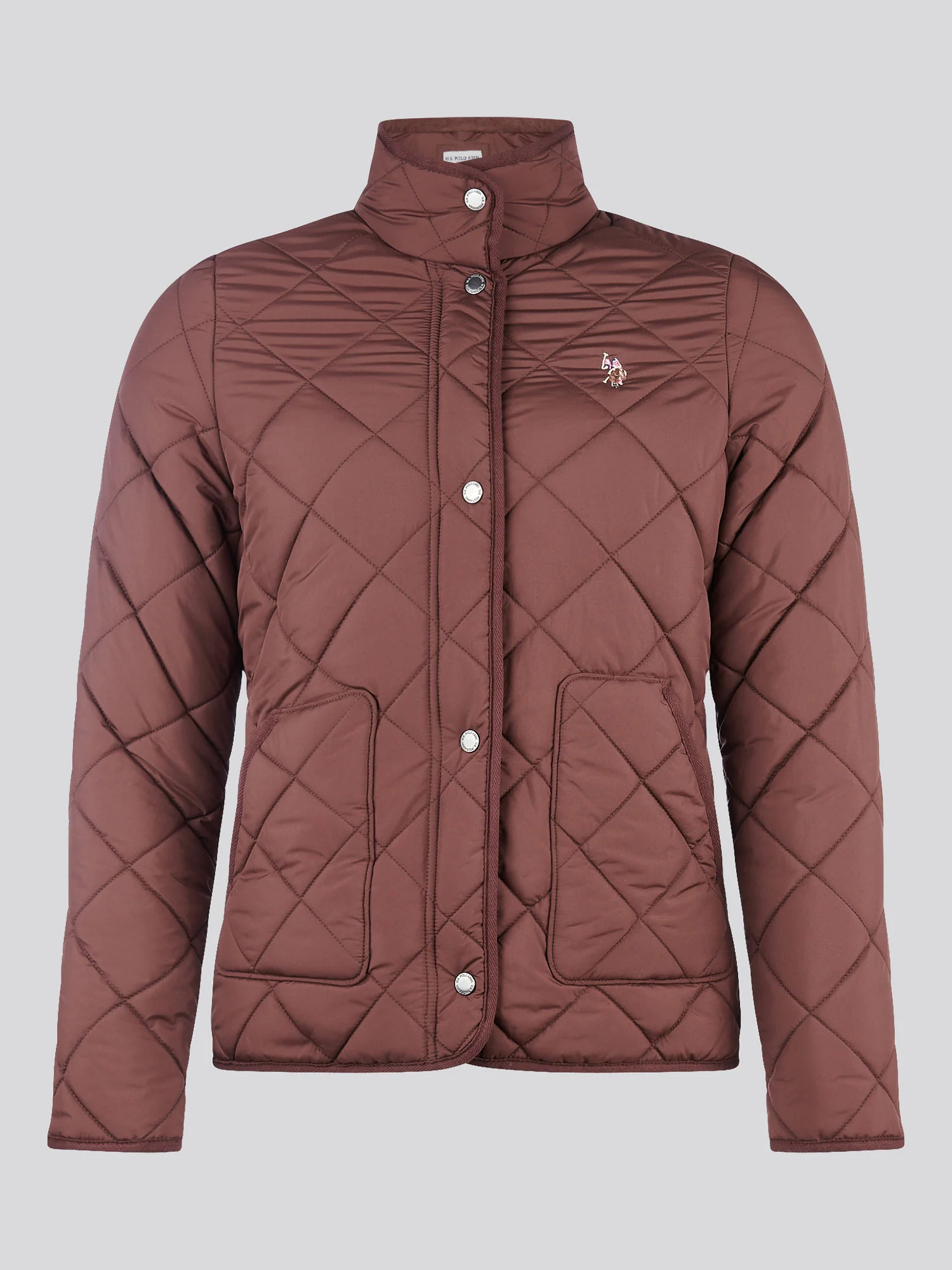 Womens Lightweight Quilted Jacket in Puce - Image 6
