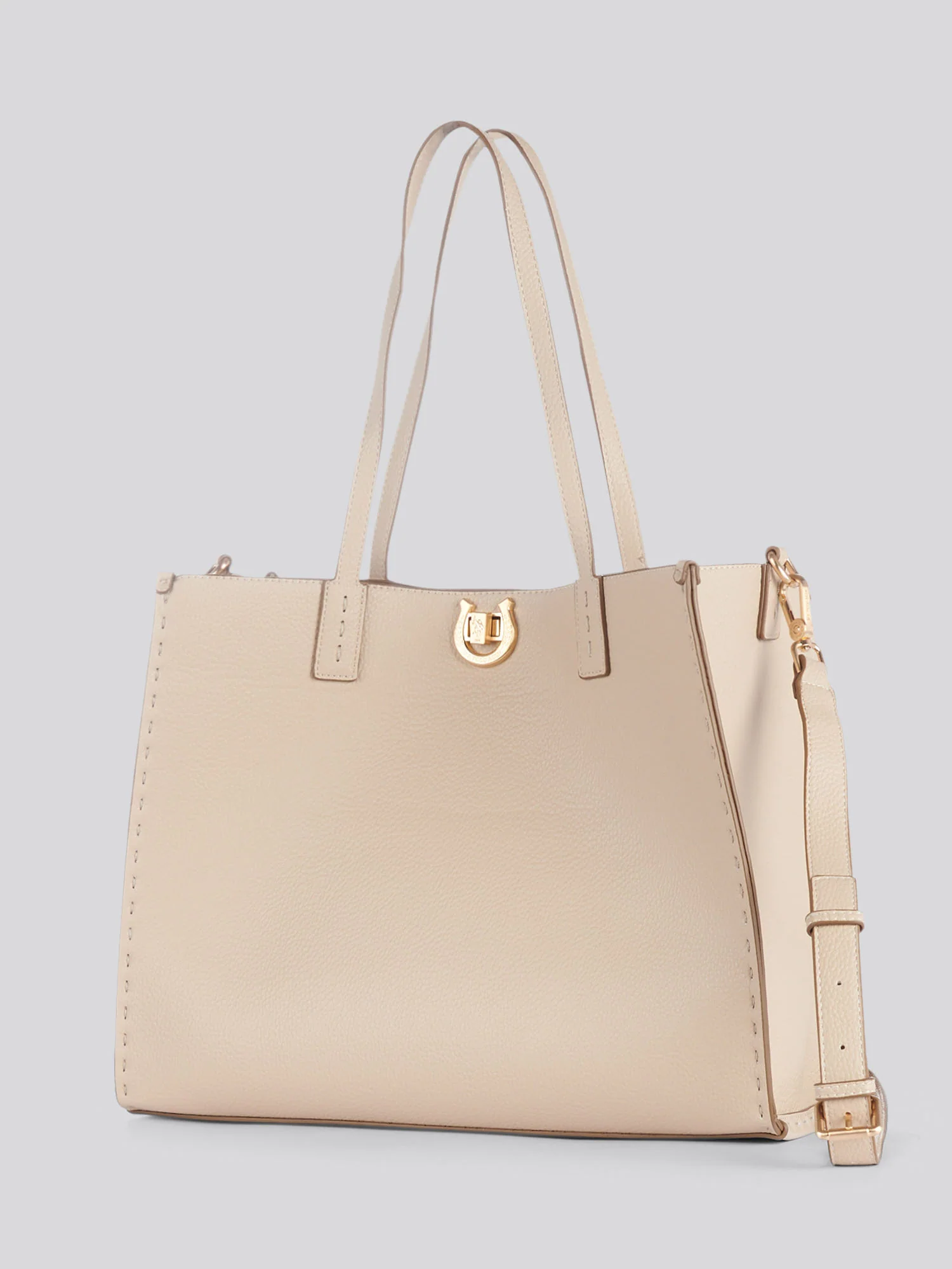 Womens Middleton Large Shopping Bag in Beige - Image 4