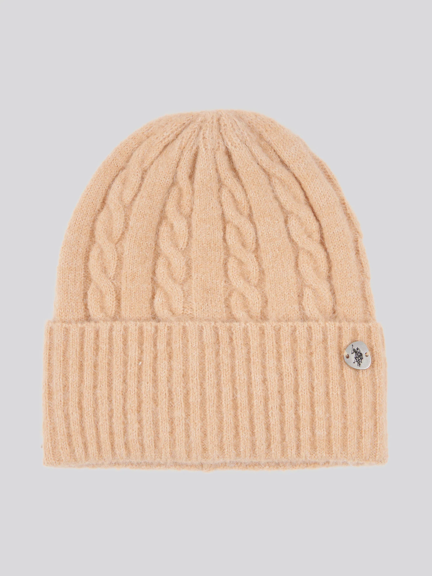 Womens Signature Cable Knit Beanie, Gloves & Scarf Set in Cuban Sand - Image 6