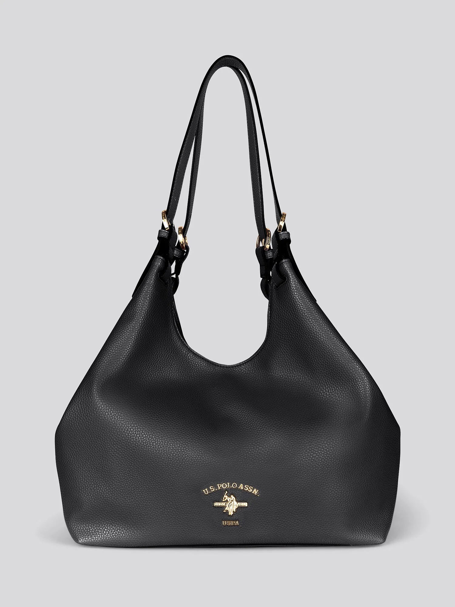 U.S. Polo Assn. Womens Stanford Large Handle Bag Black