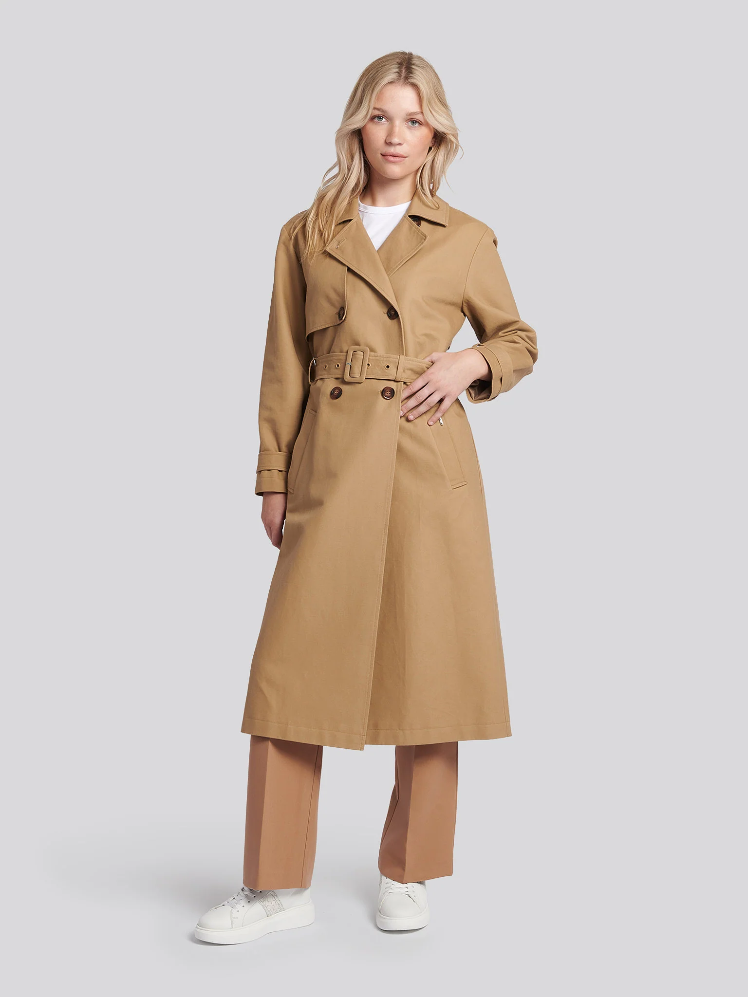 Womens Trench Coat in Incense - Image 11